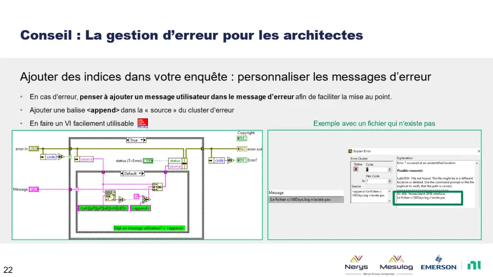 Conseil : La gestion d’erreur pour les architectes – diapositive 22