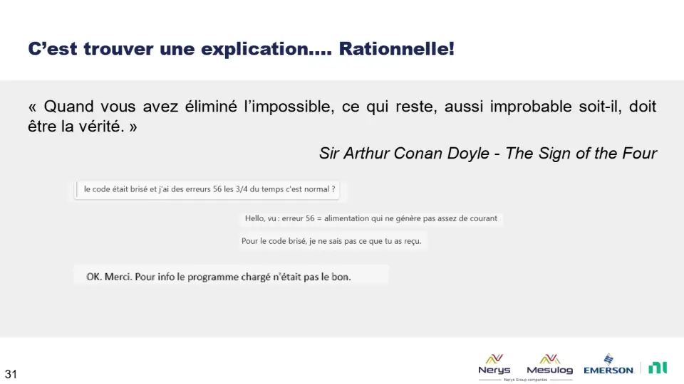 C’est trouver une explication…. Rationnelle! – diapositive 31