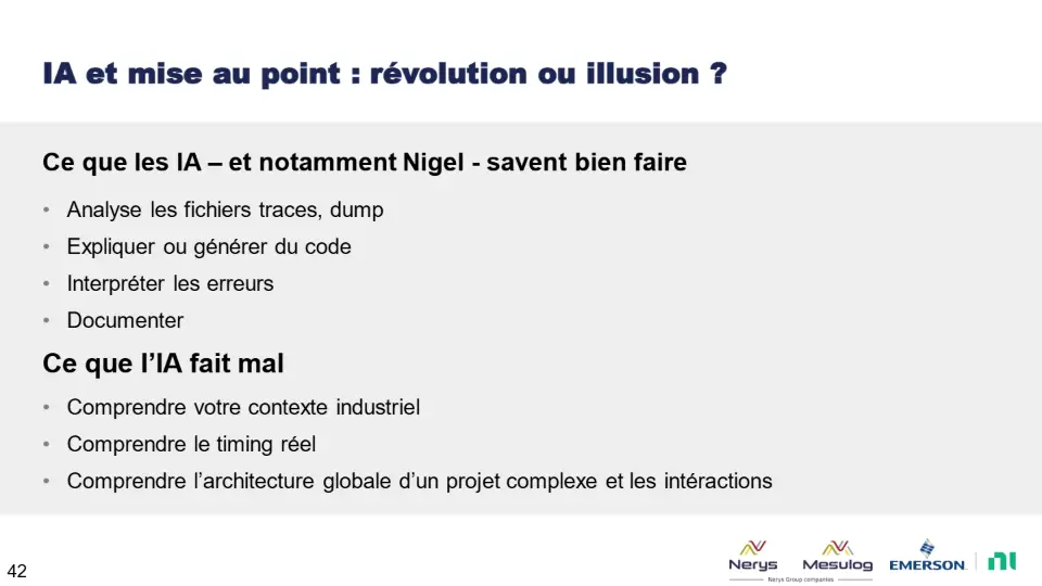 IA et mise au point : révolution ou illusion ? – diapositive 42