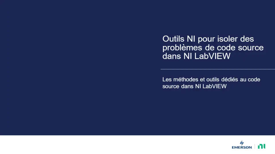 Outils NI pour isoler des – diapositive 43
