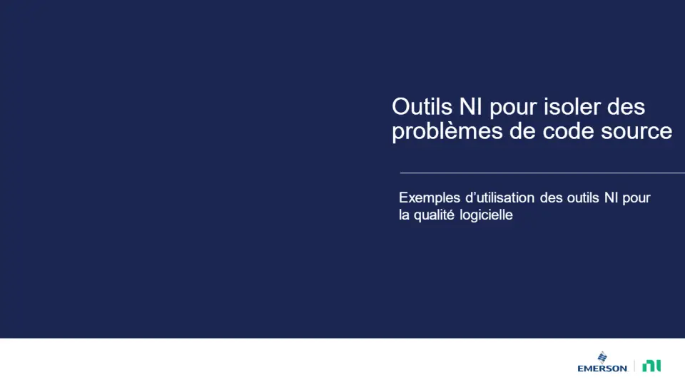 Outils NI pour isoler des – diapositive 67