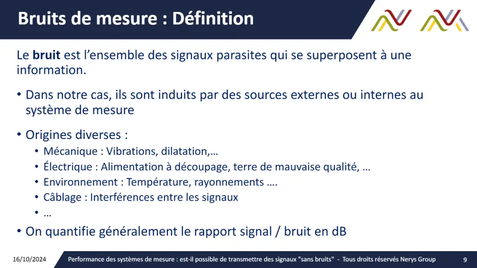 Bruits de mesure : Définition – diapositive 9