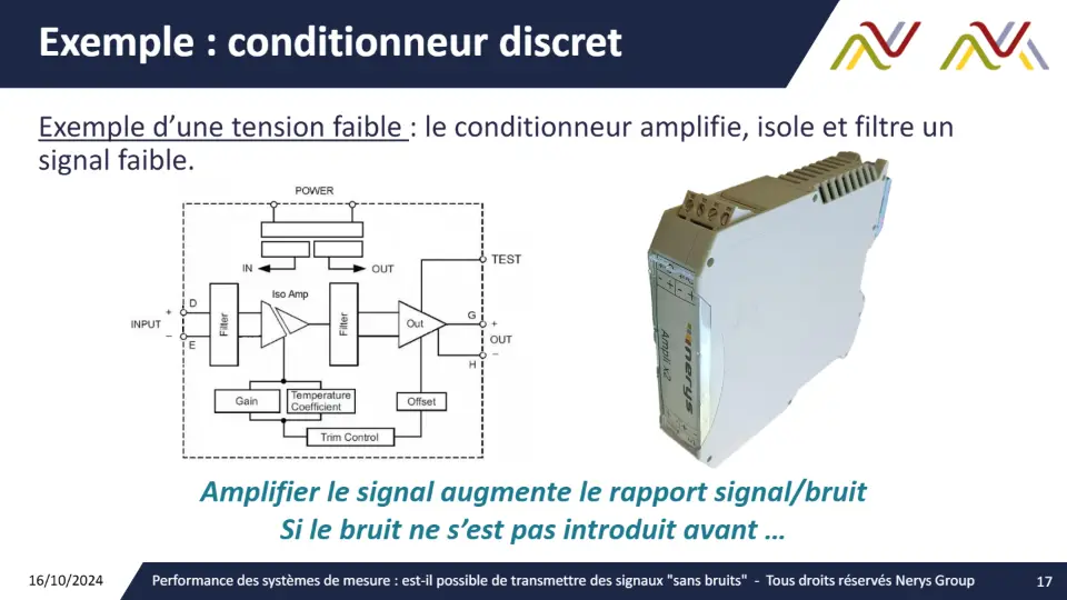 Exemple : conditionneur discret – diapositive 17